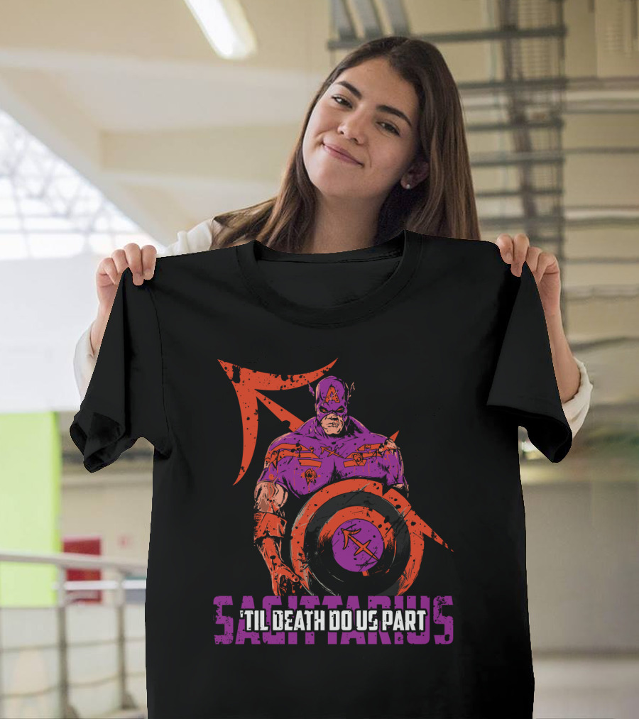 Sagittarius Superhero Zombie 'Til Death Do Us Part Marvel T-Shirt