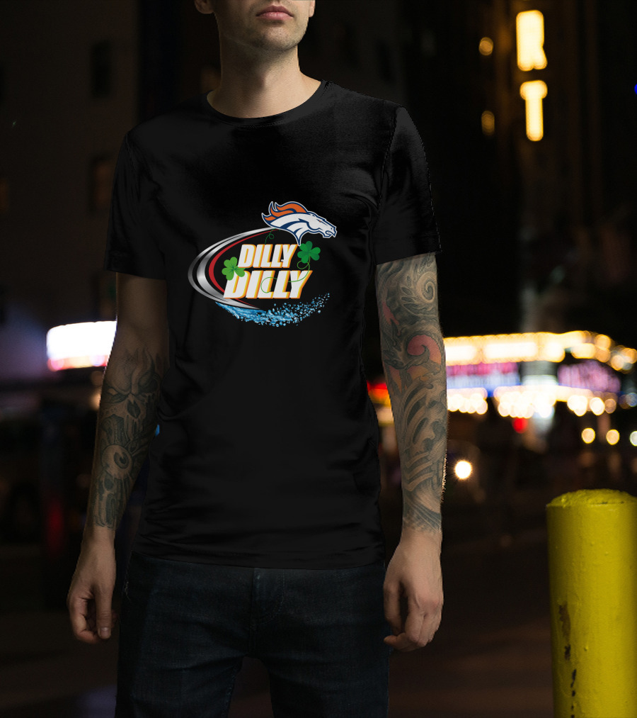 Dilly Dilly Denver Broncos Shamrock Splash T-Shirt