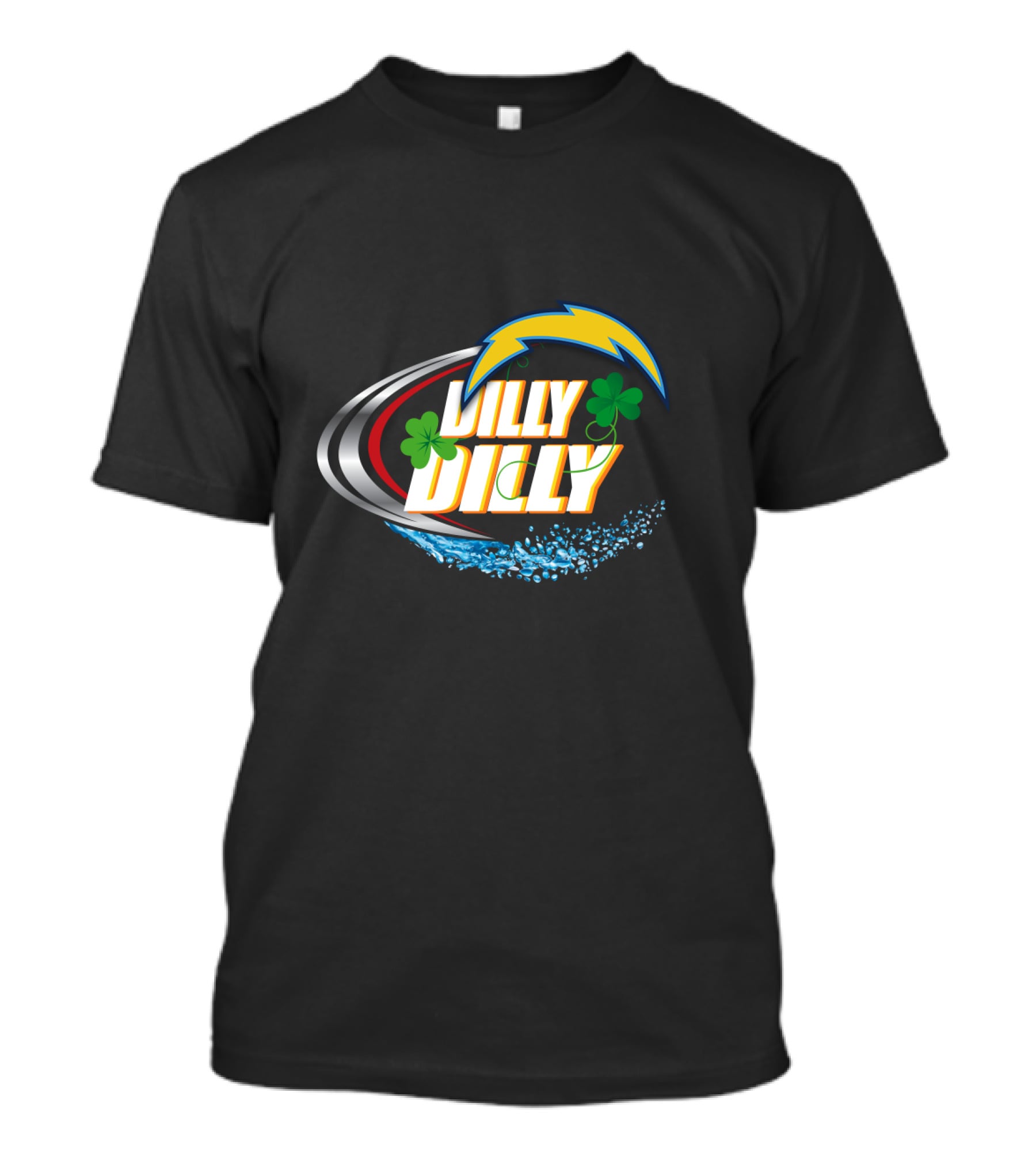 Dilly Dilly Dilly Dilly Los Angeles Chargers Shamrock Splash T-Shirt