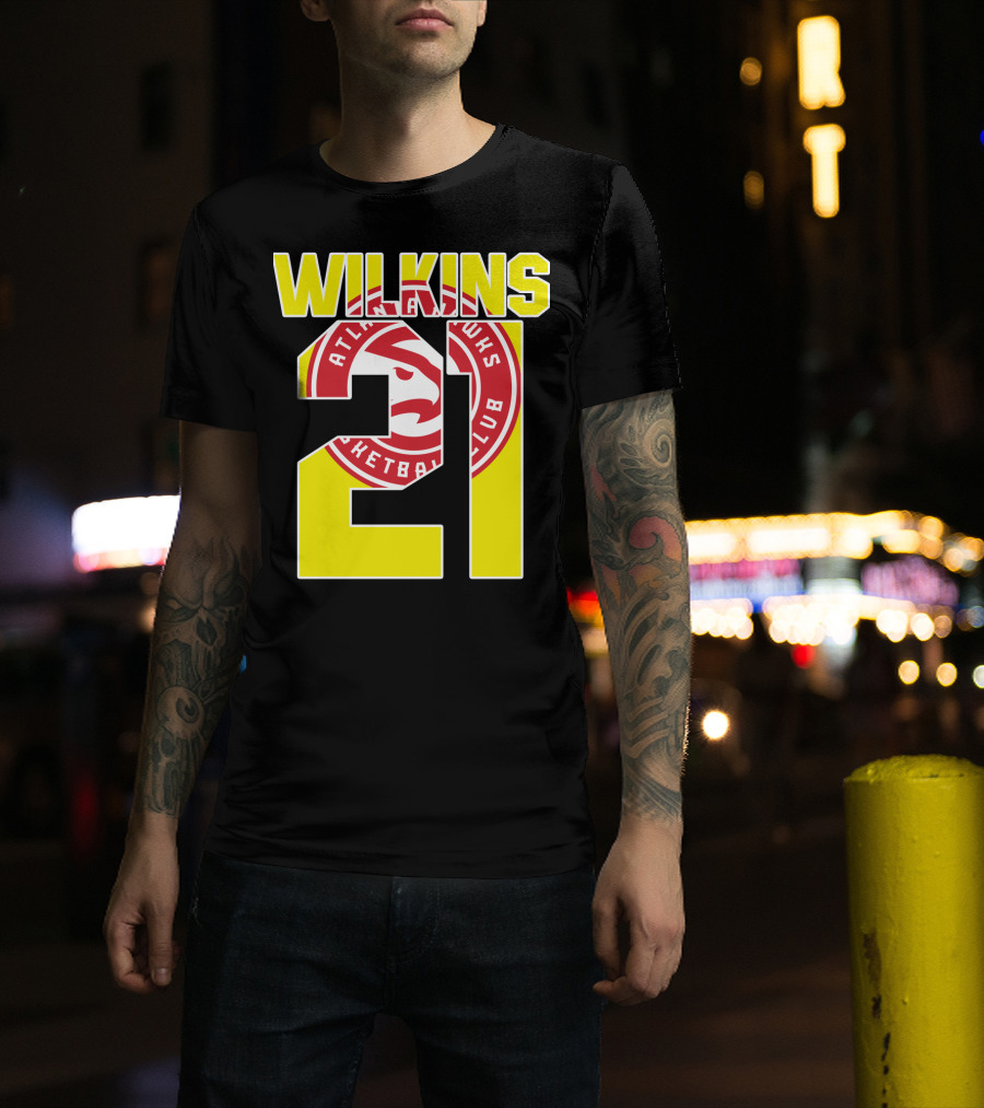 Atlanta Hawks Dominique Wilkins 21 Basketball T-Shirt
