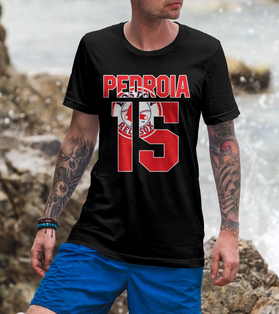 Boston Red Sox Dustin Pedroia 15 Majestic T-Shirt
