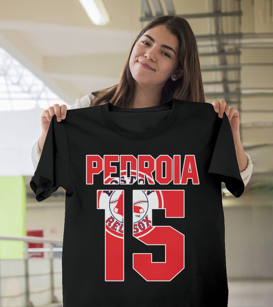 Boston Red Sox Dustin Pedroia 15 Majestic T-Shirt