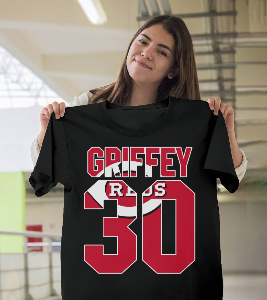 Ken Griffey 30 Cincinnati Reds Iconic Reds T-Shirt
