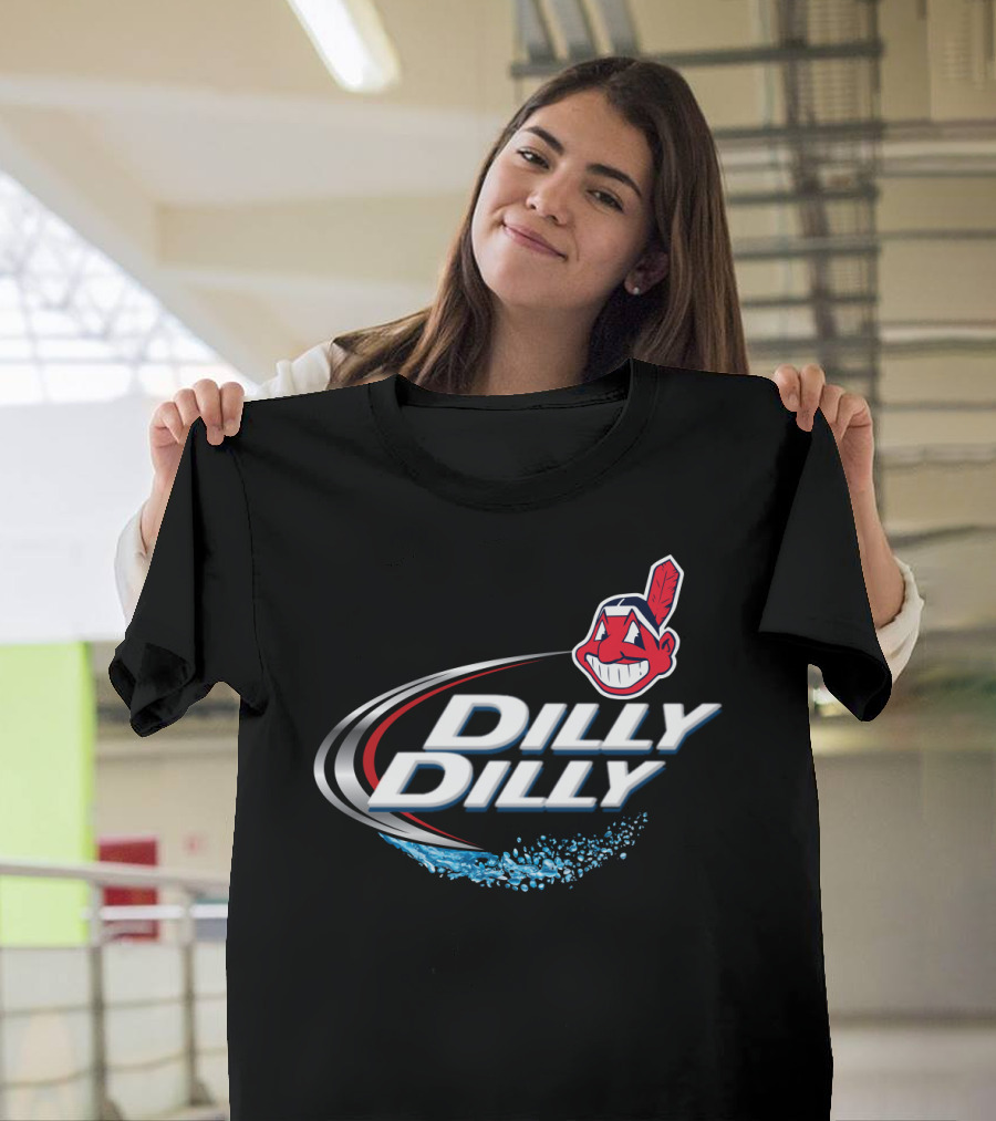 Cleveland Indians Dilly Dilly Chief Wahoo Splash T-Shirt