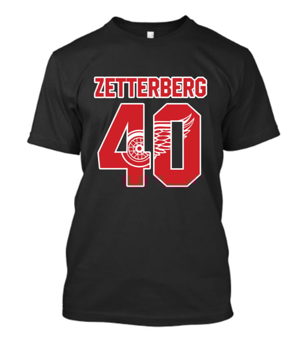 Zetterberg 40 Jersey Detroit Red Wings NHL Iconic Winged Wheel T-Shirt