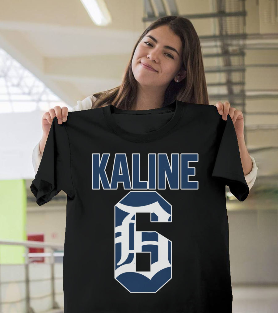 Kaline 6 Detroit Tigers Iconic Jersey Number T-Shirt