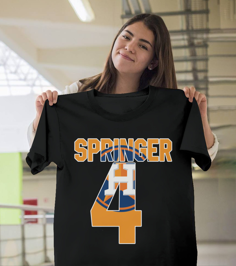 Houston Astros George Springer Number 4 Jersey T-Shirt