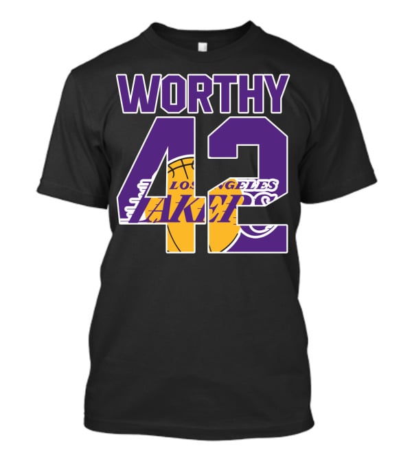 Worthy 42 Los Angeles Lakers Basketball T-Shirt