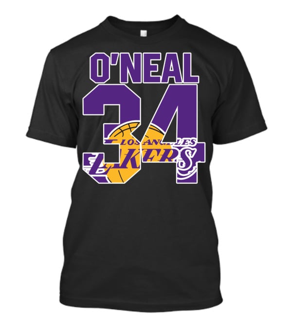 O'neal 34 Los Angeles Lakers Shaquille O'neal Basketball Legends T-Shirt