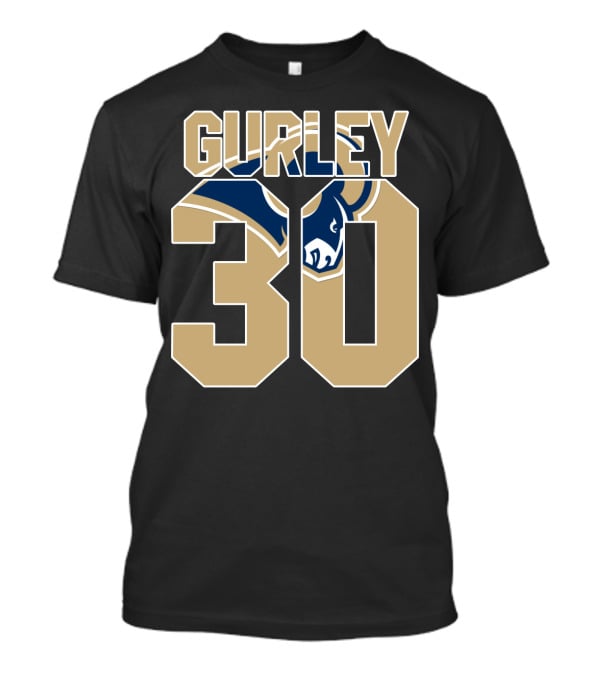Gurley 30 Los Angeles Rams Logo Jersey T-Shirt