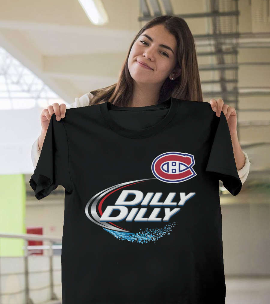 Montreal Canadiens Dilly Dilly NHL Fan Logo Splash T-Shirt