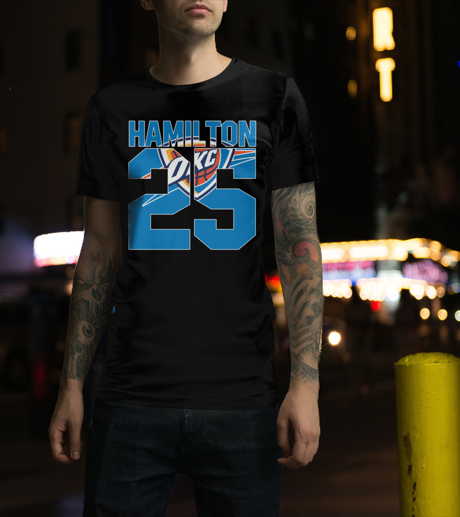 Oklahoma City Thunder Hamilton 25 Okc Nba T-Shirt