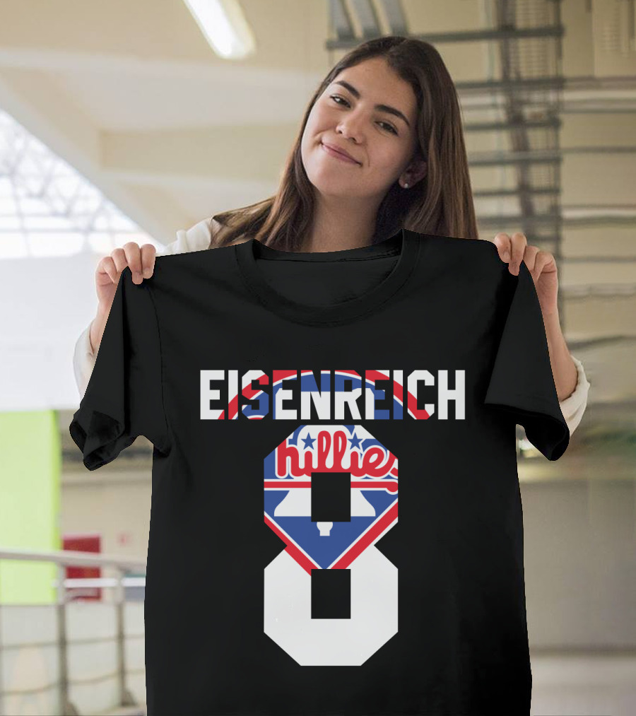 Eisenreich 8 Philadelphia Phillies Retro Liberty Bell Design 1993 T-Shirt