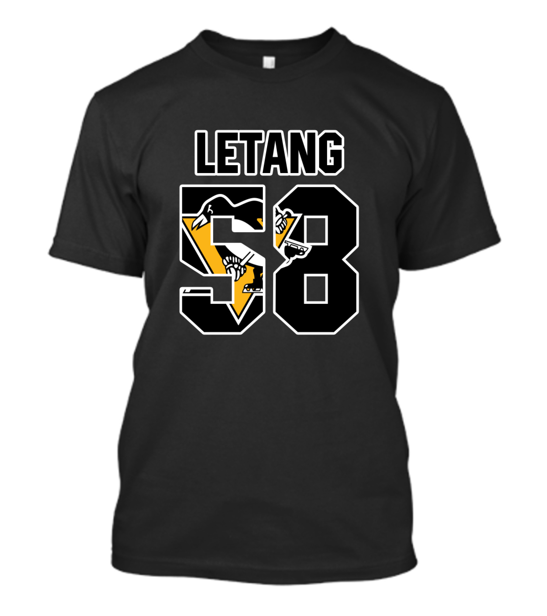 Kris Letang 58 Pittsburgh Penguins NHL Hockey Jersey T-Shirt