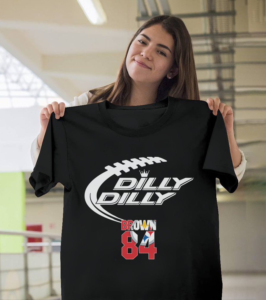 Pittsburgh Steelers Brown 84 Dilly Dilly Football T-Shirt
