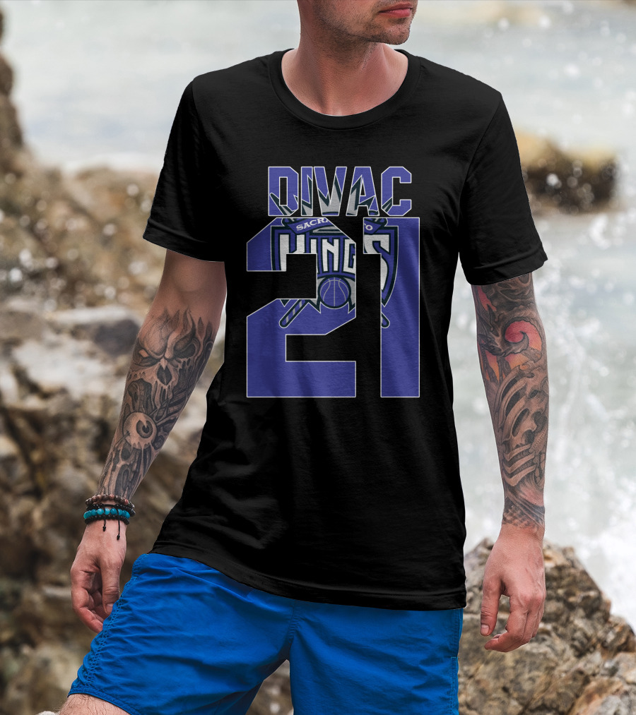 Sacramento Kings Vlade Divac 21 Nba Basketball T-Shirt