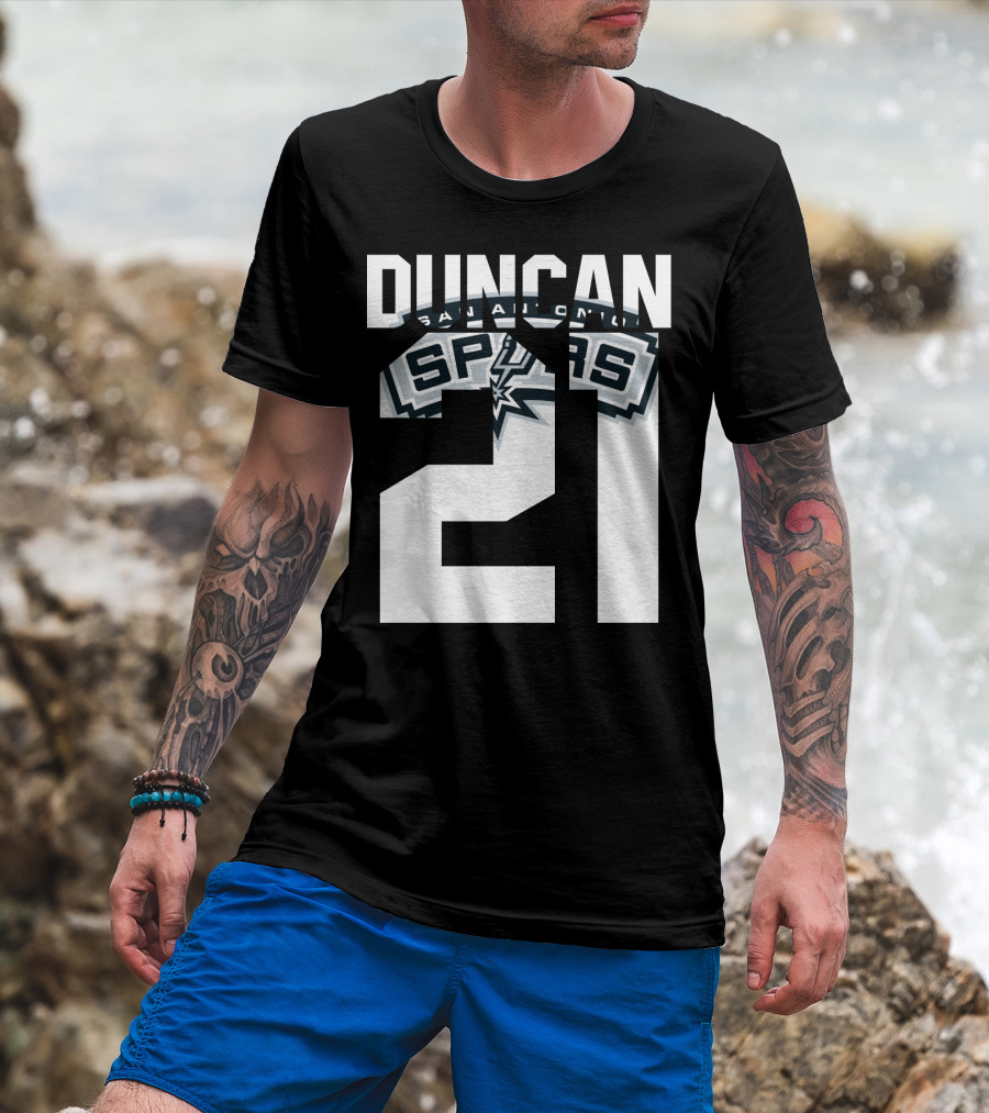 San Antonio Spurs Duncan 21 Nba T-Shirt