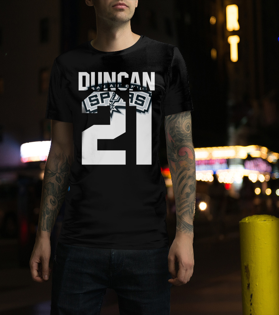 San Antonio Spurs Duncan 21 Nba T-Shirt