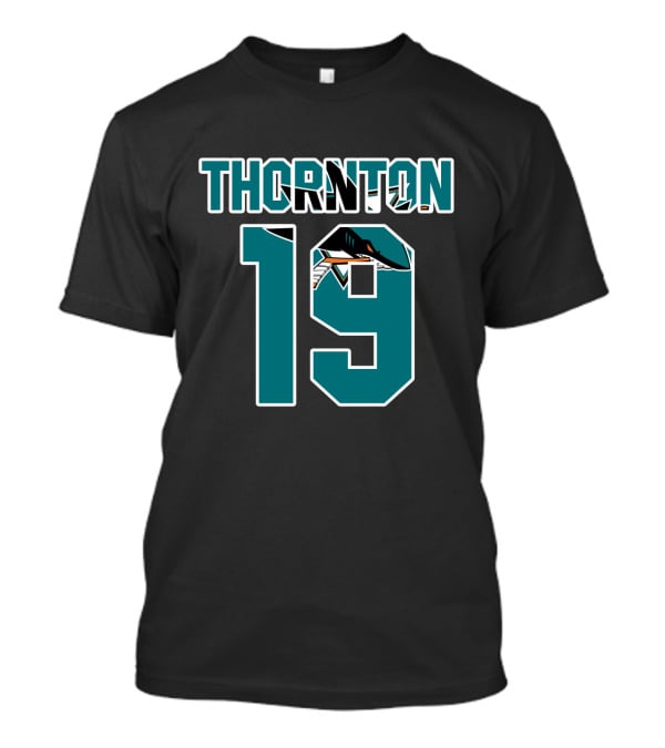 San Jose Sharks Joe Thornton 19 NHL Player Number T-Shirt