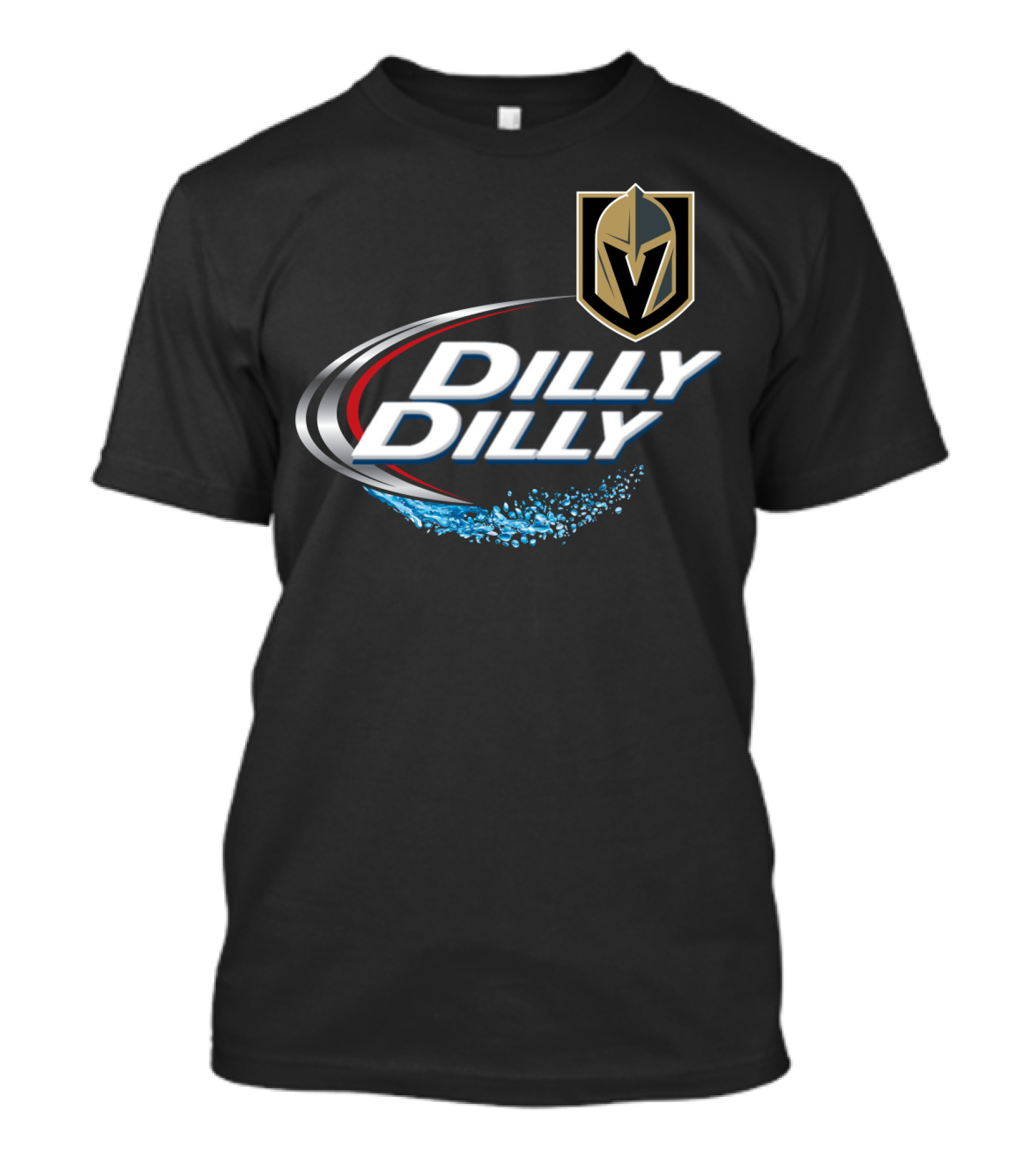 Vegas Golden Knights Dilly Dilly NHL Fan Logo Splash T-Shirt