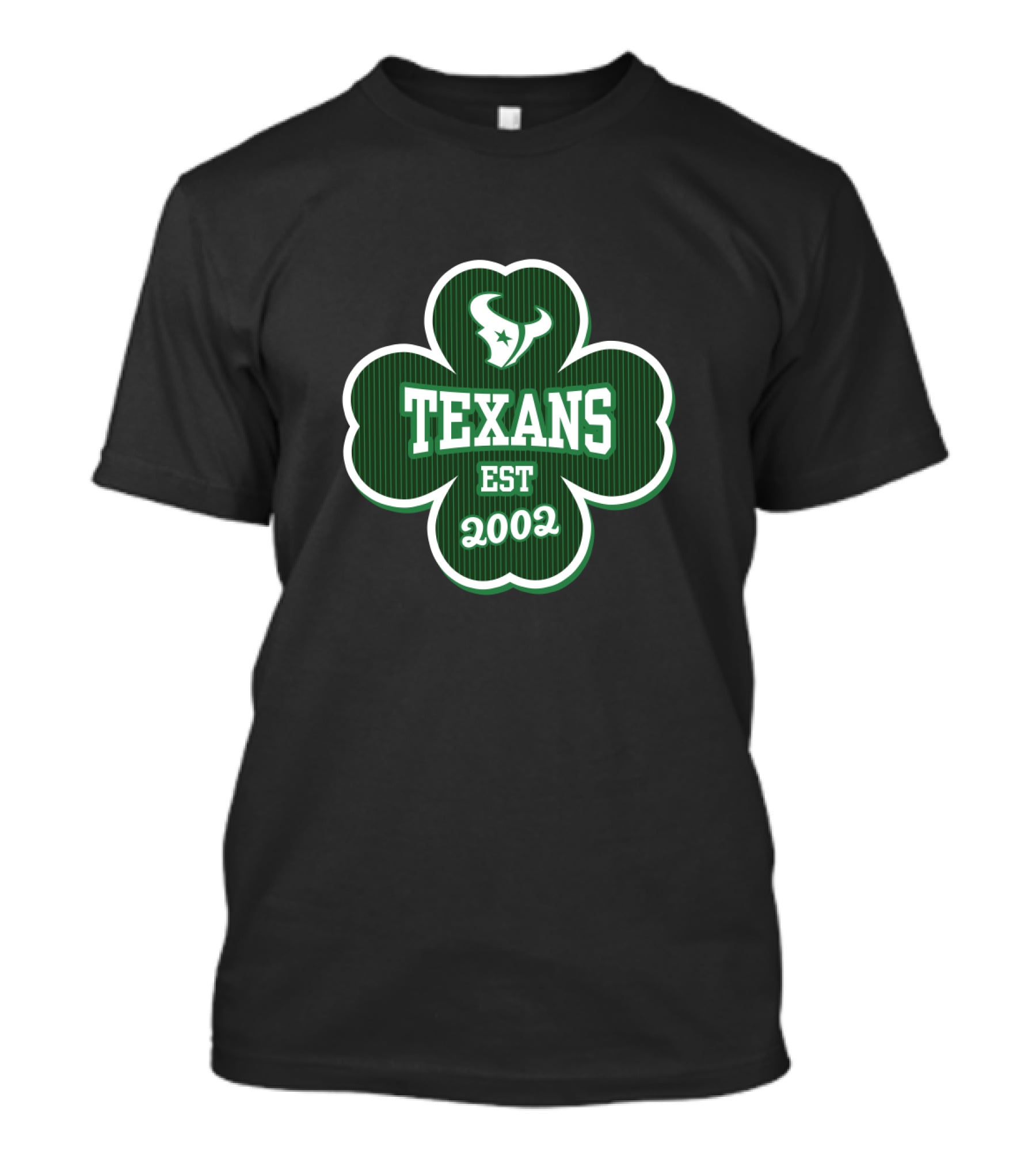 Houston Texans Shamrock St Patrick's Day Est 2002 T-Shirt