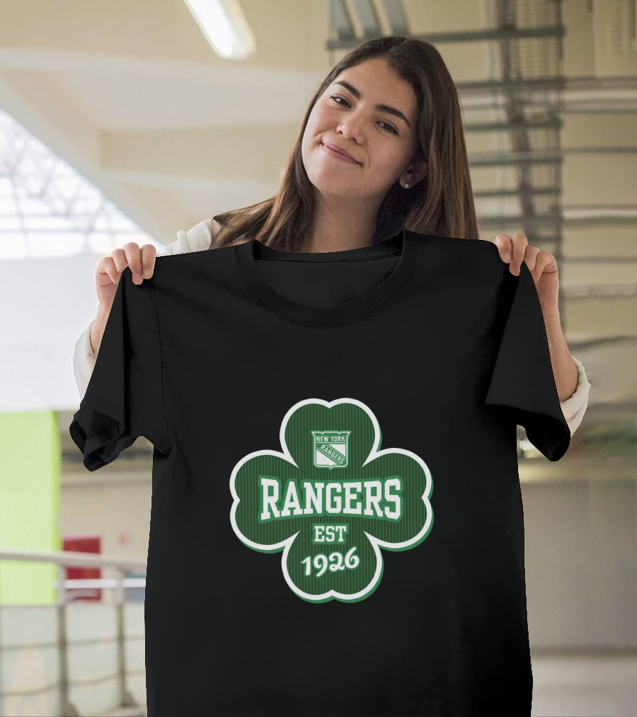 New York Rangers St. Patrick's Day Shamrock Est 1926 T-Shirt