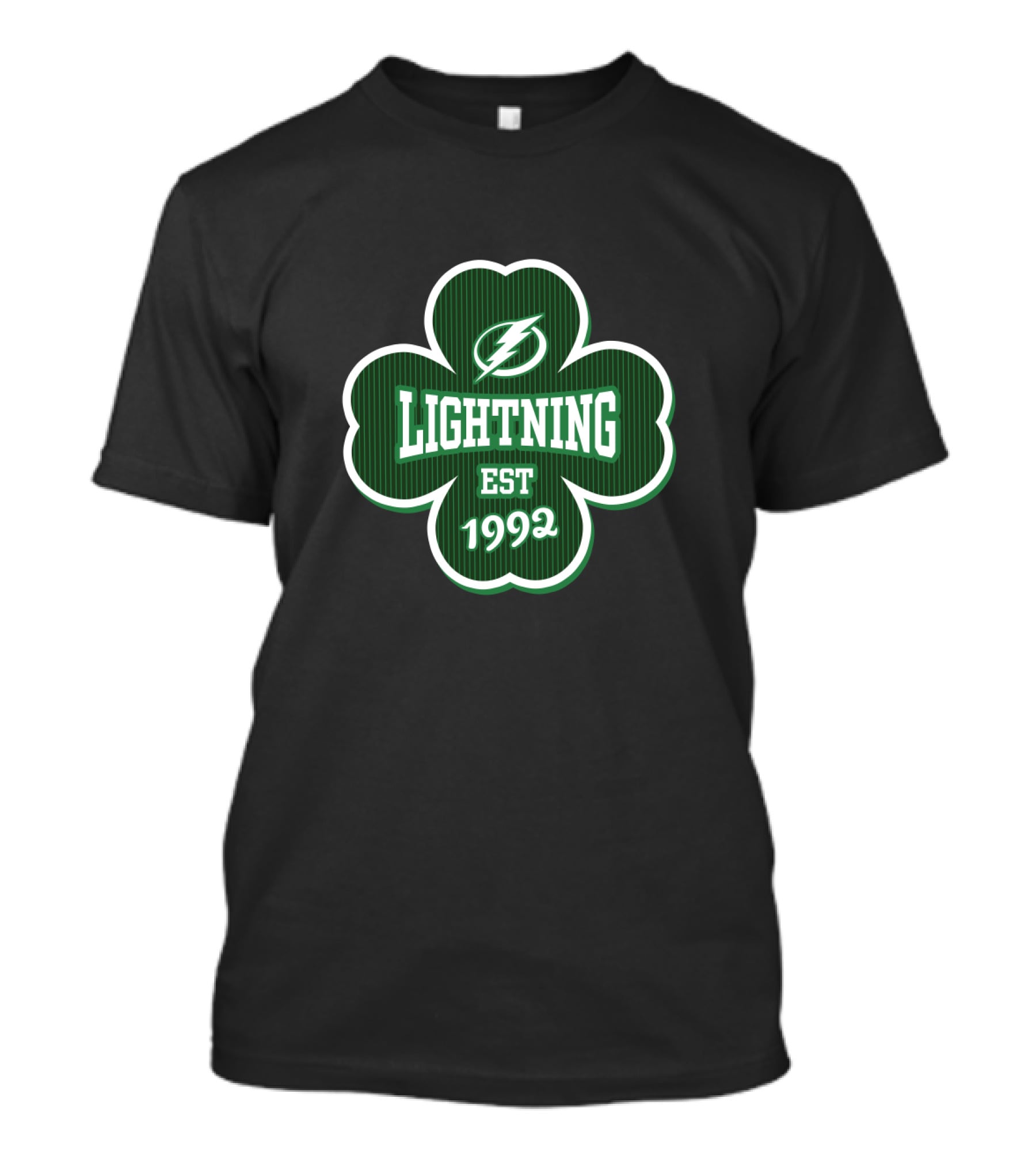 Tampa Bay Lightning Shamrock Logo St Patrick's Day Est 1992 T-Shirt