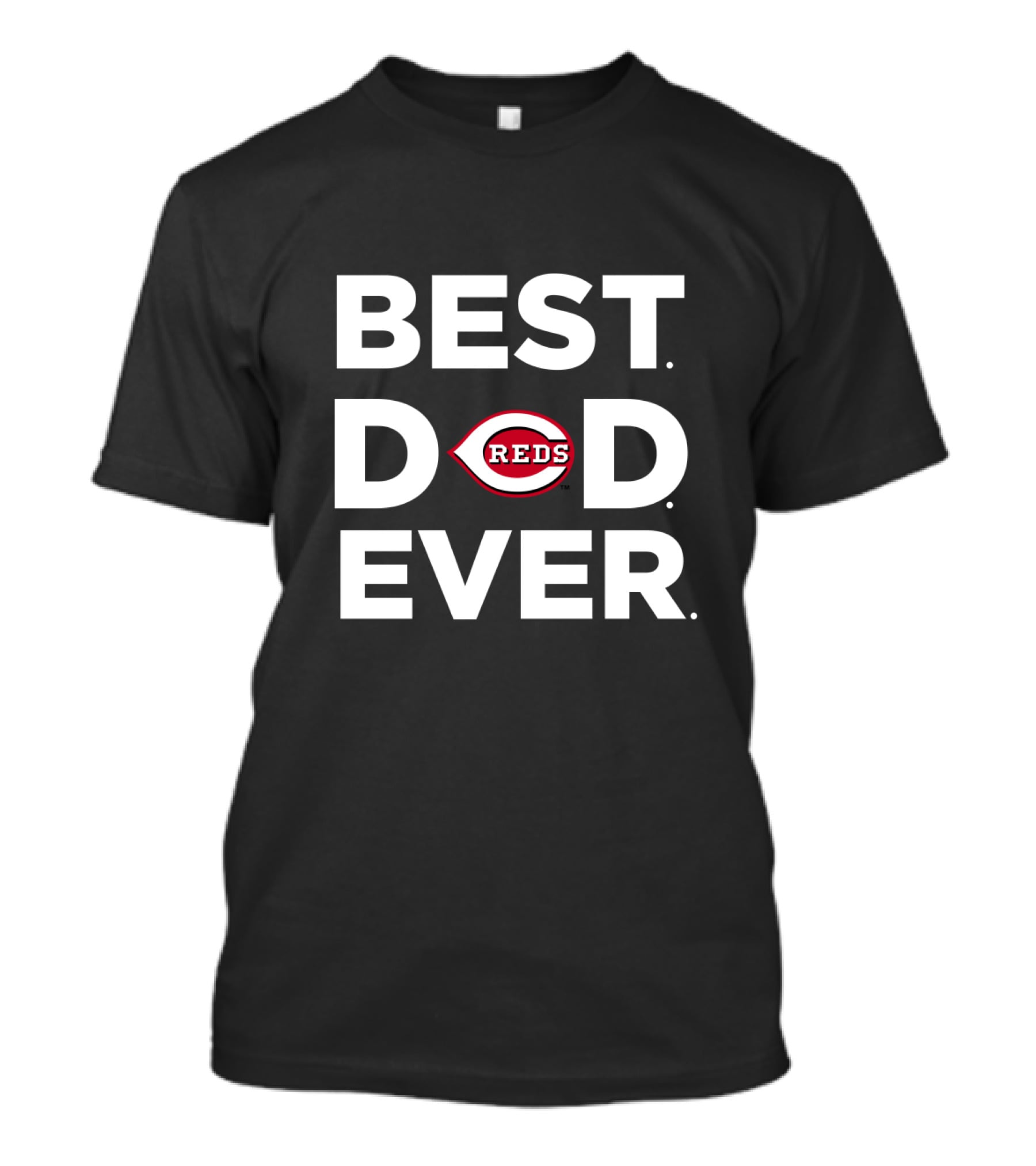 Best Dad Ever Cincinnati Reds Fan Father's Day Gift T-Shirt