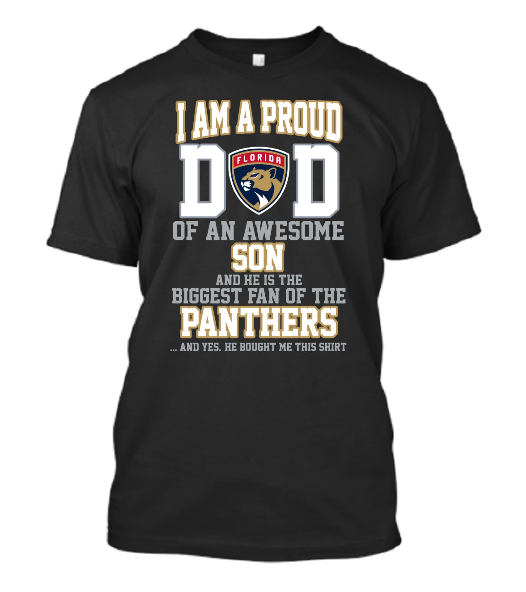 I Am A Proud Dad Of An Awesome Son Florida Panthers Fan T-Shirt