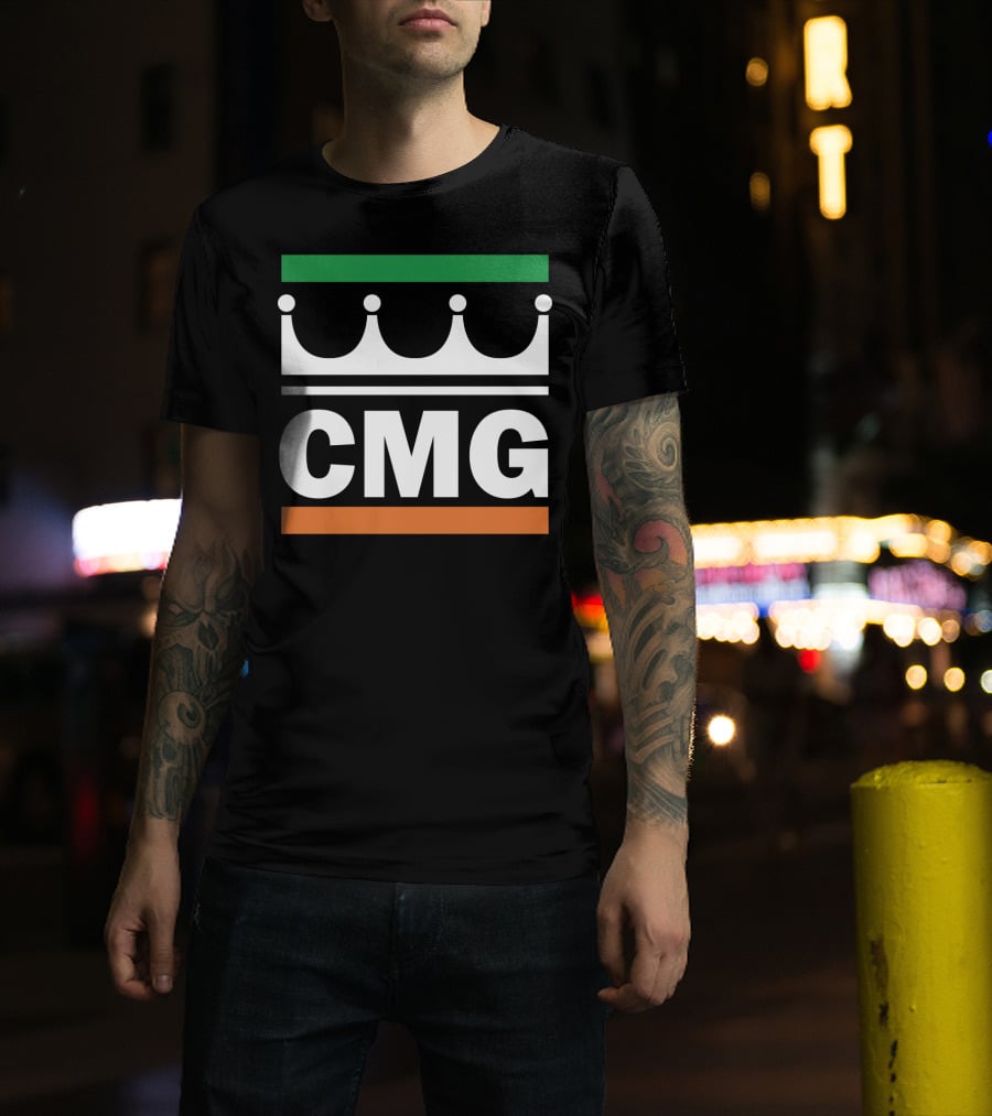 CMG Logo Irish Flag Colors Crown Symbol Conor McGregor GMG T-Shirt