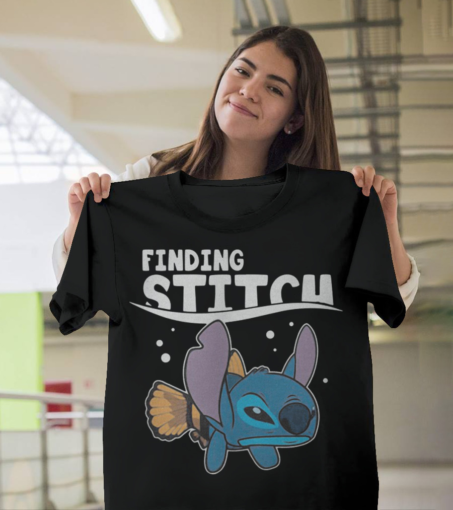 Finding Stitch Parody with Fish Imagery and Underwater T-Shirt