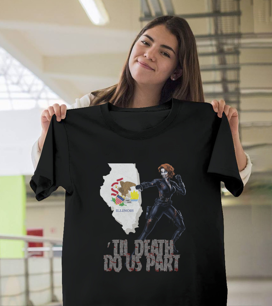 Til Death Do Us Part Black Widow Illinois T-Shirt