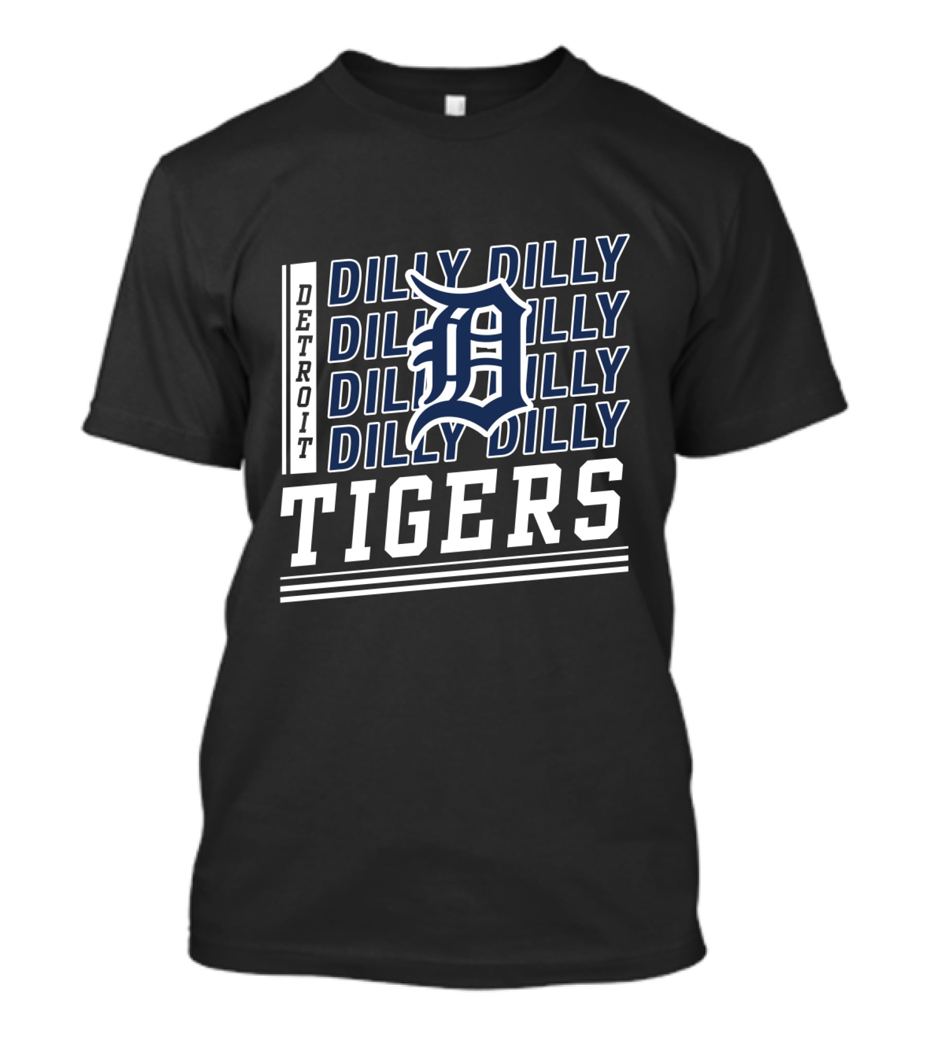 Detroit Tigers Dilly Dilly Detroit D Logo Tigers T-Shirt
