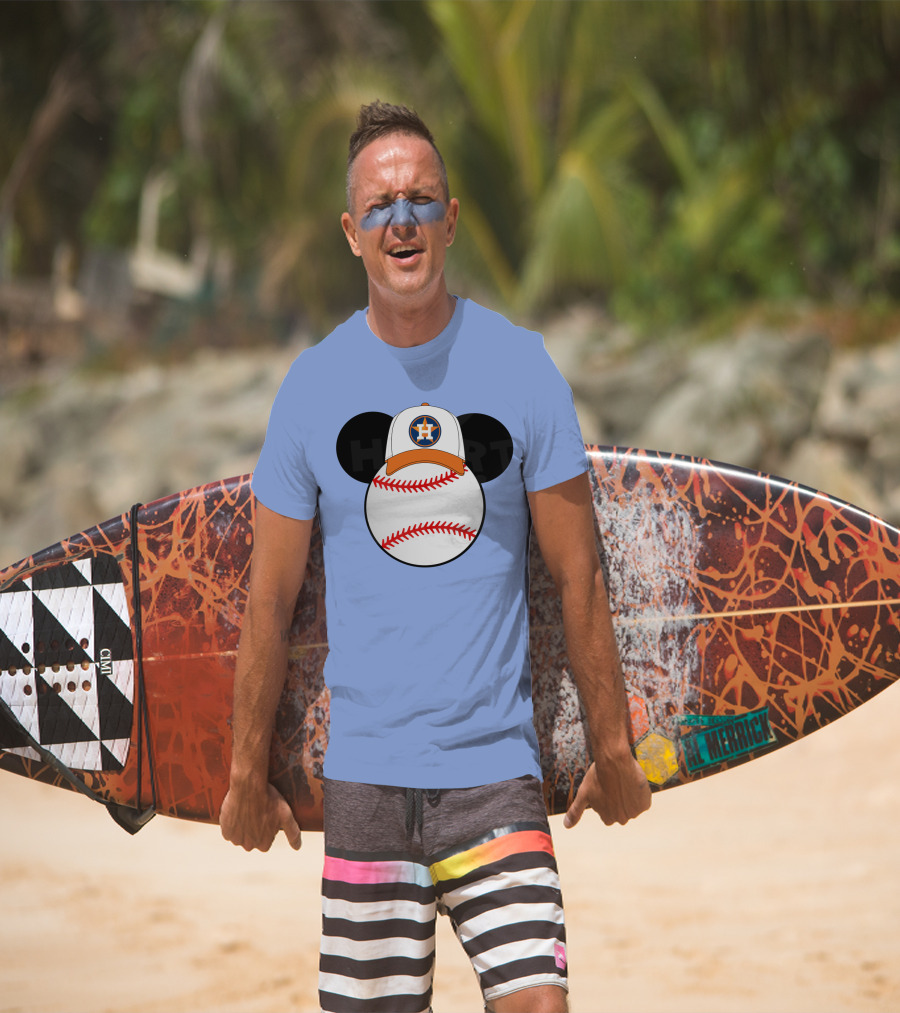 Houston Astros Mickey Mouse Baseball Cap T-Shirt