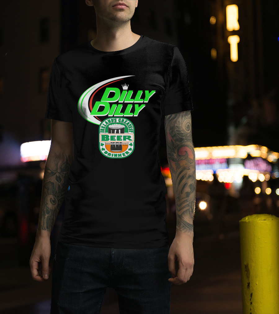 Dilly Dilly Irelands Greatest Beer Drinker Crowned By Irish Clovers T-Shirt