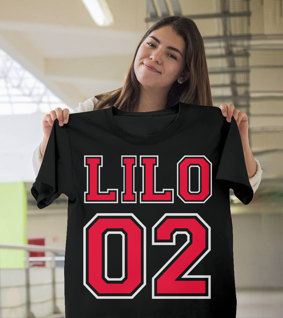 Lilo 02 Sports Jersey Red Black Number Lilo And Stitch T-Shirt