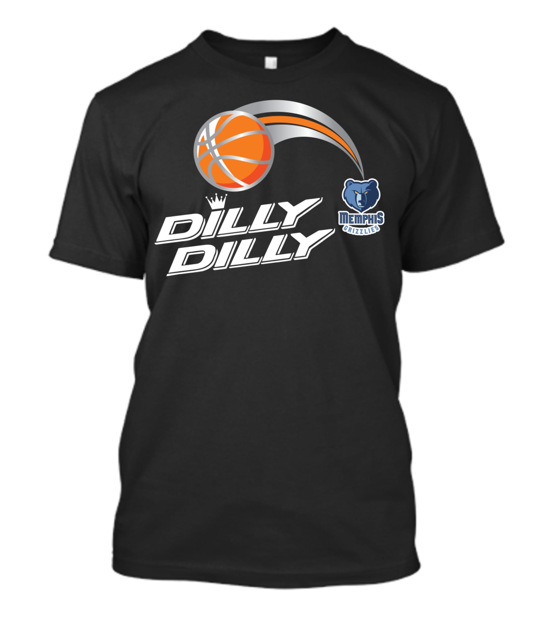 Memphis Grizzlies Dilly Dilly Basketball Logo With Orange Basketball And Bear T-Shirt