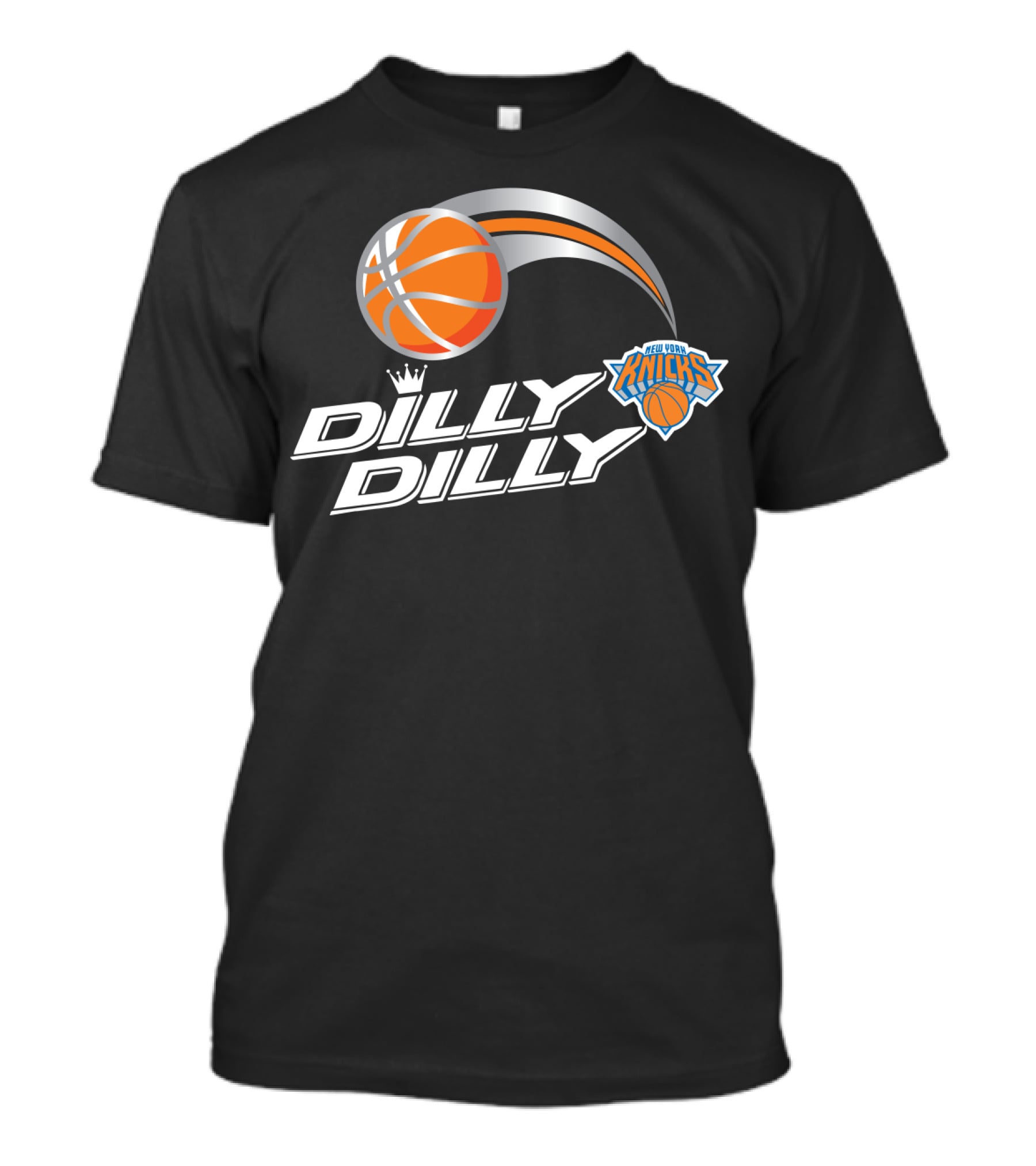 New York Knicks Dilly Dilly Basketball Logo And Orange Basketball T-Shirt