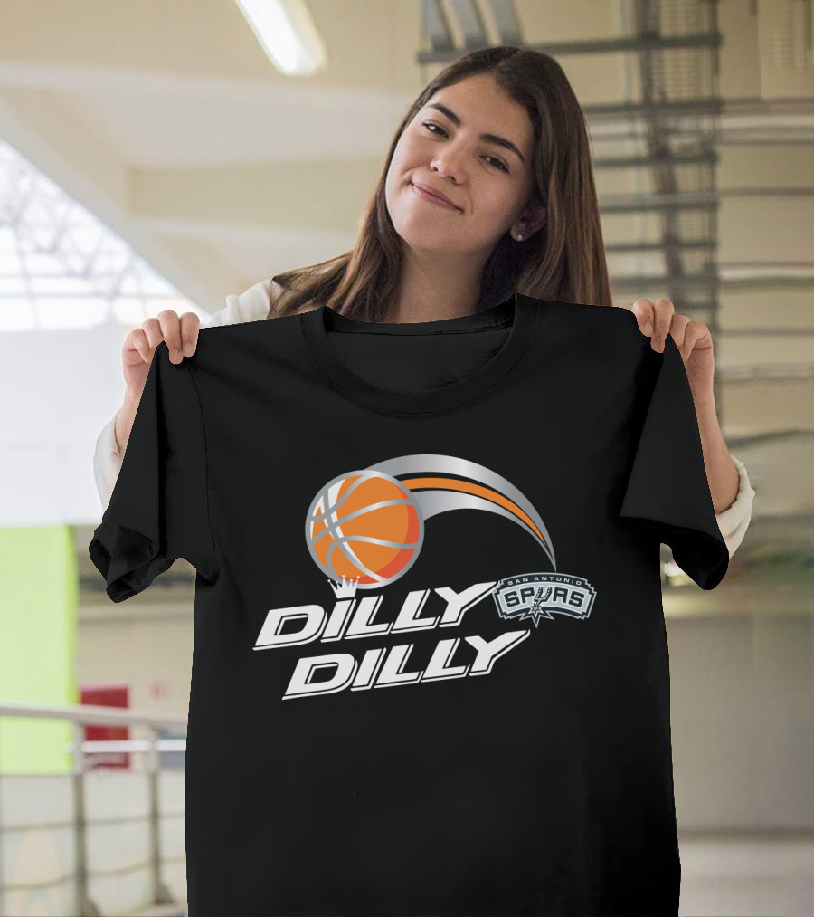 San Antonio Spurs Dilly Dilly Basketball Logo With Orange Basketball And Crown T-Shirt