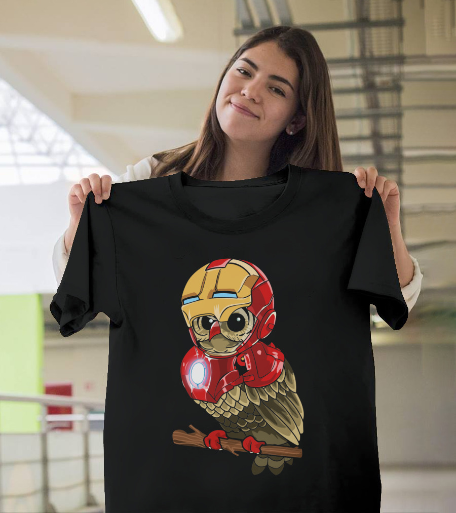 Owlvengers Iron Man Owl Infinity War Crossover T-Shirt