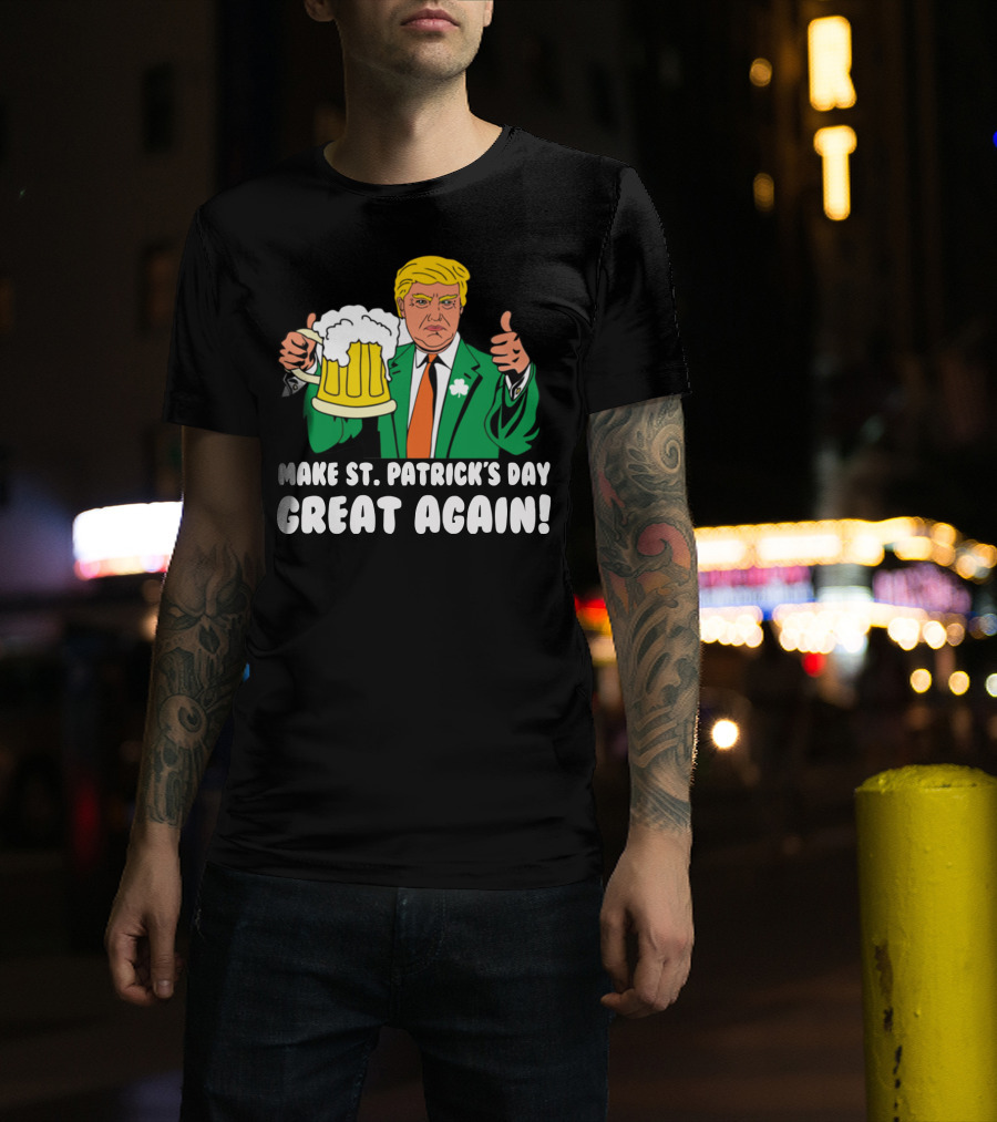 Make St. Patrick's Day Great Again Trump Thumbs Up Beer Mug T-Shirt