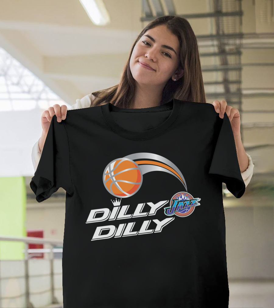 Dilly Dilly Utah Jazz Basketball Logo Swoosh T-Shirt