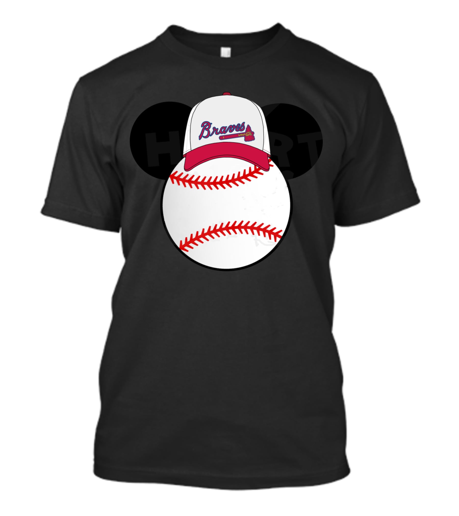 Atlanta Braves Mickey Mouse Hat Baseball T-Shirt