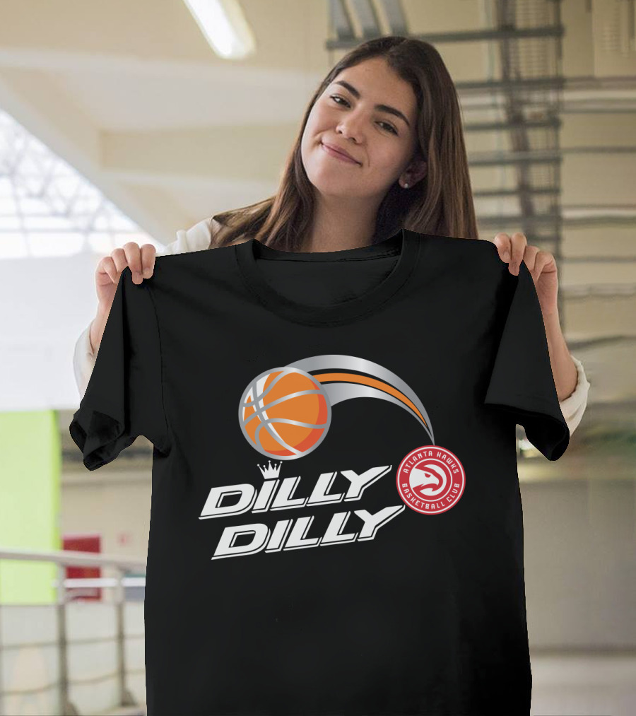 Atlanta Hawks Basketball Club Dilly Dilly Logo Basketball T-Shirt
