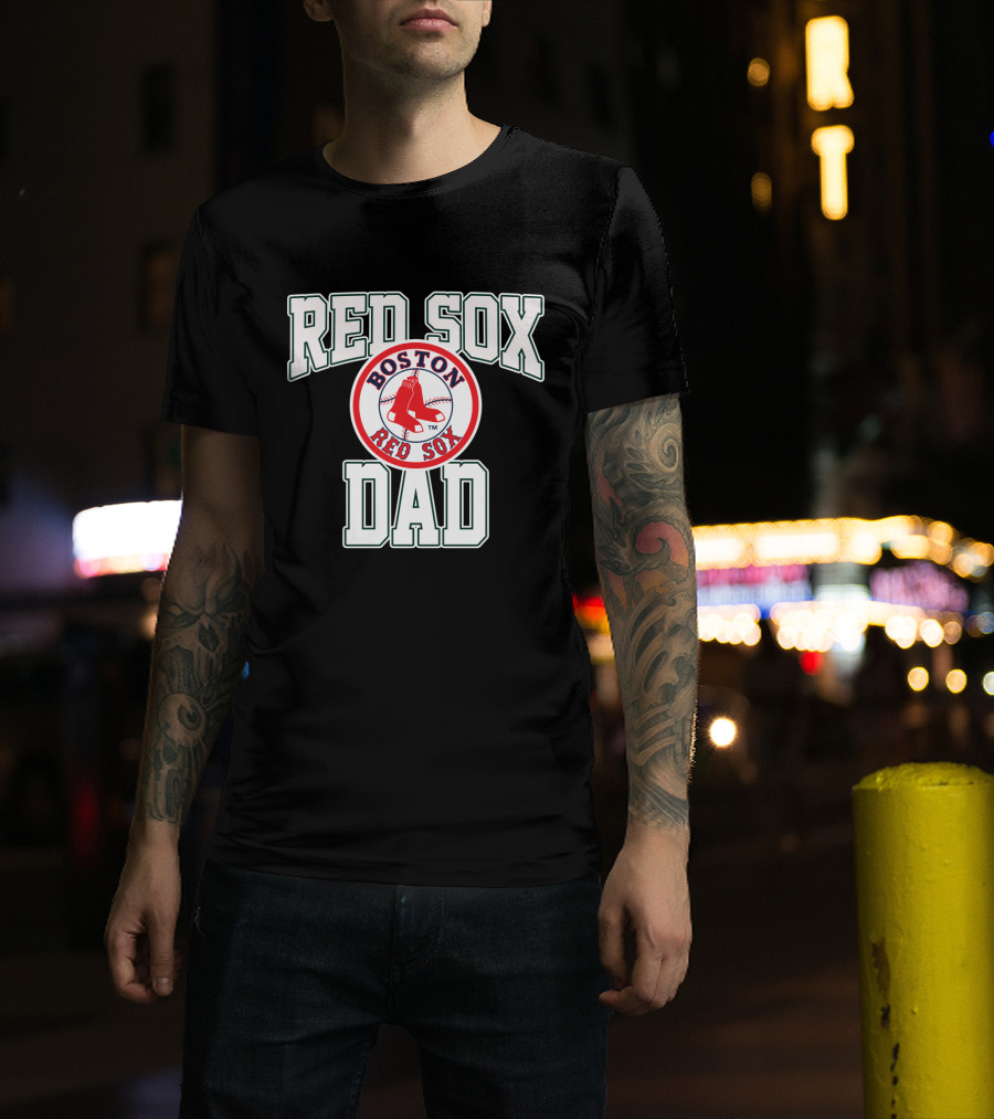 Boston Red Sox Dad Iconic Logo Fan T-Shirt