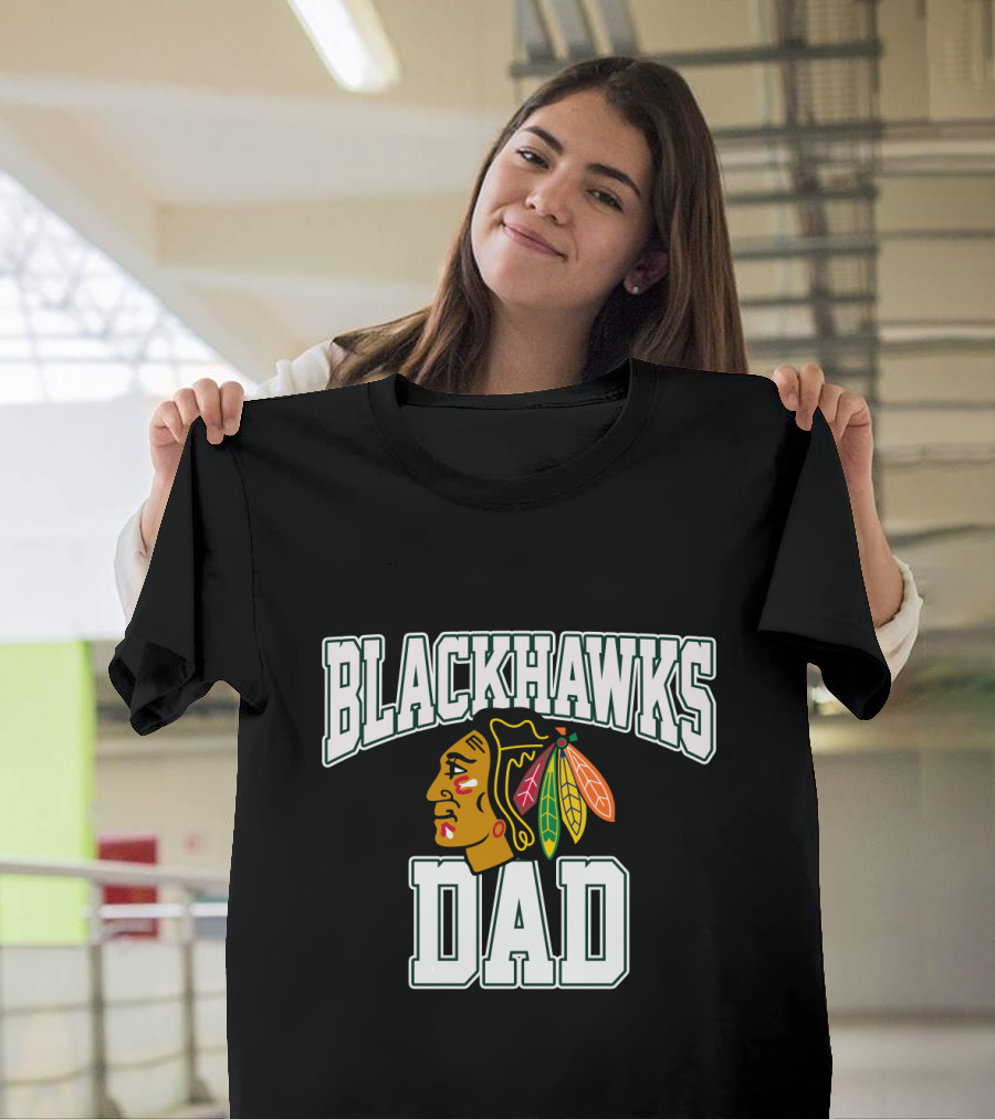 Blackhawks Dad Fan Apparel Featuring Iconic Team T-Shirt