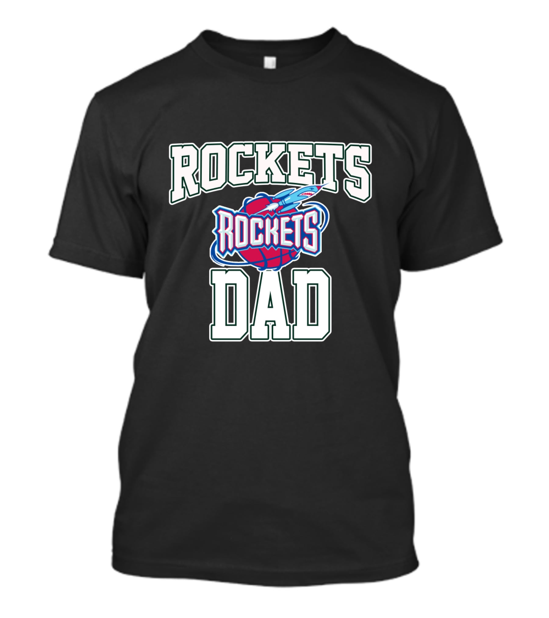 Rockets Dad Fathers Day Houston Basketball T-Shirt