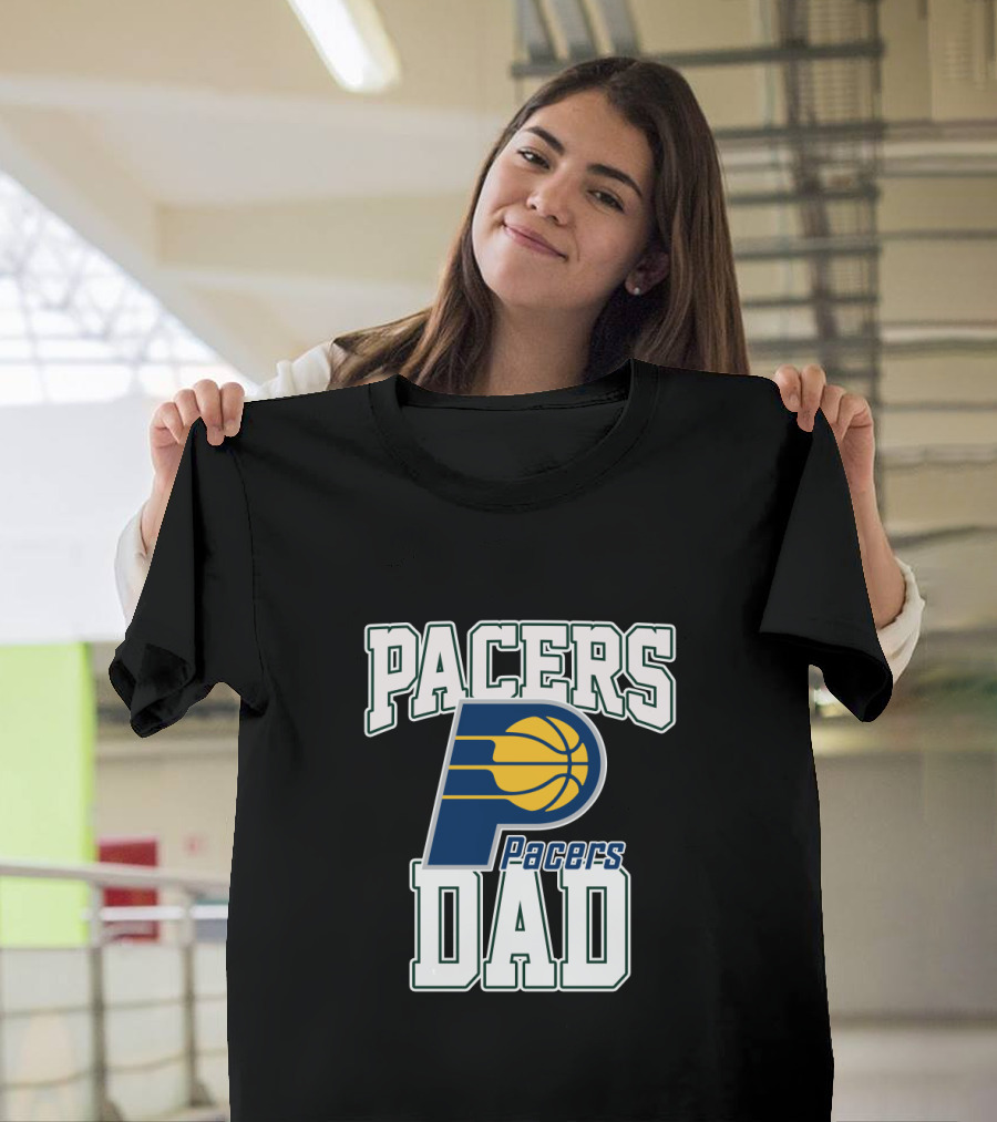 Pacers Dad Fathers Day Logo Basketball Indiana T-Shirt