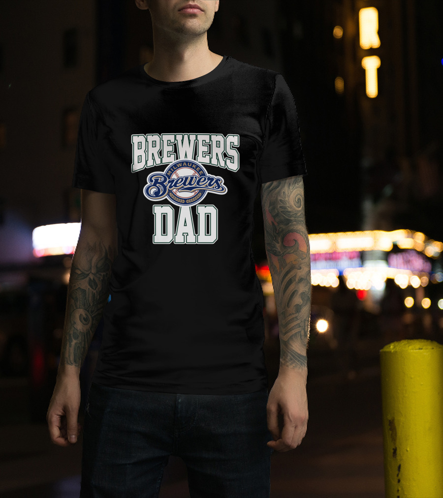 Milwaukee Brewers Dad Baseball T-Shirt