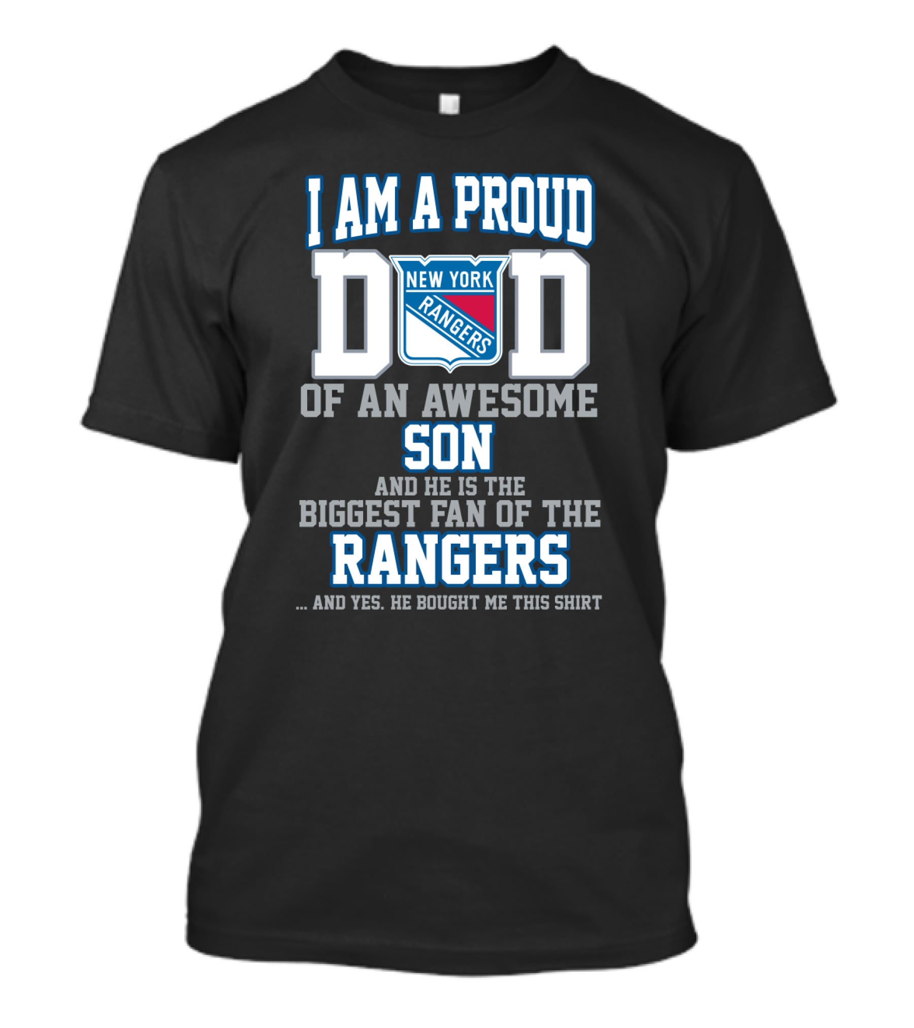 Proud Dad Of Awesome Son Biggest Fan New York Rangers T-Shirt